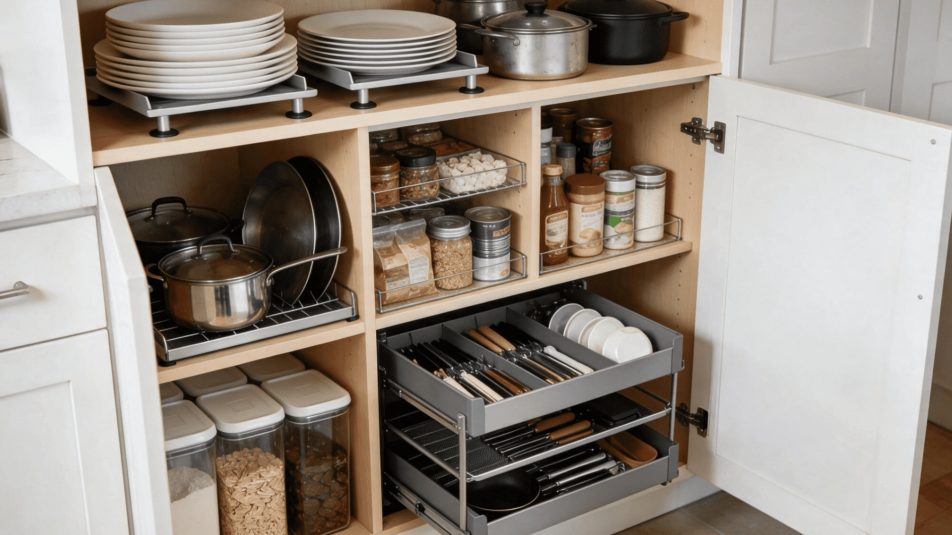نظم دادن به کابینت آشپزخانه